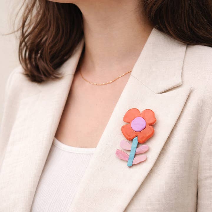 Sweet Floral Brooch Pin for wholesale by Miss Minna