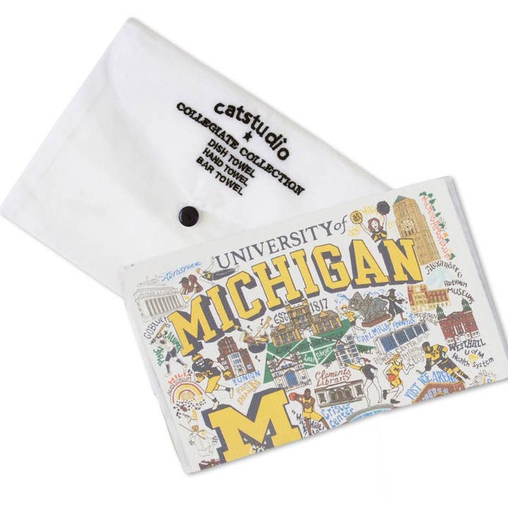catstudio - Vente Torchons - Torchon à vaisselle Michigan, University of Collegiate1