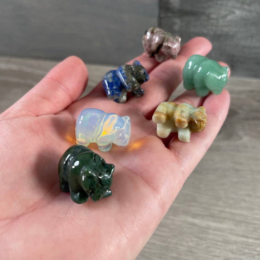 Keystone Crystals - Wholesale Decorative Figurine - Bear Figurine Small Carved Gemstone – Crystal Animal Totem1