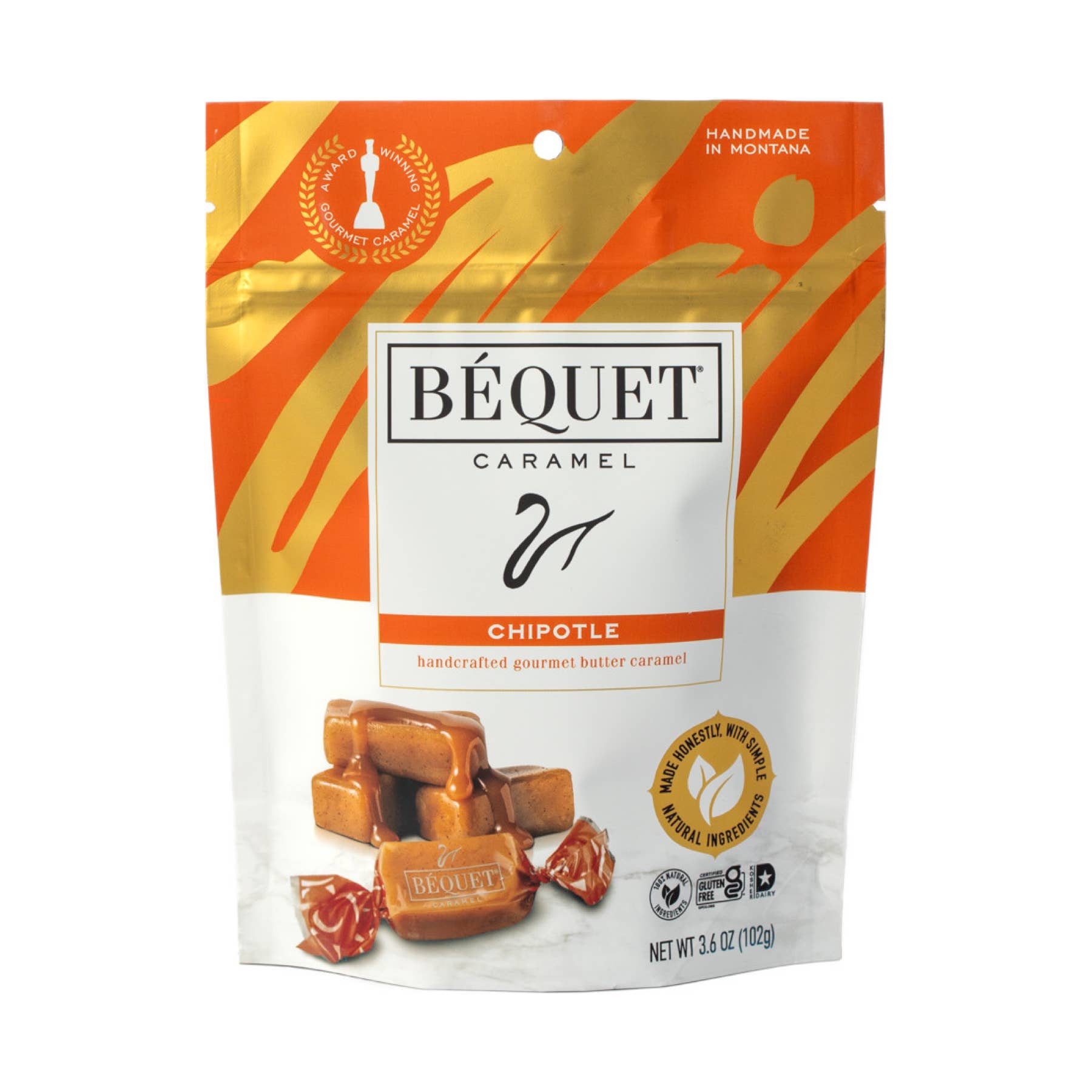 Béquet Confections - Wholesale Caramel - Béquet Gourmet Caramel 3.6 oz Pouch11