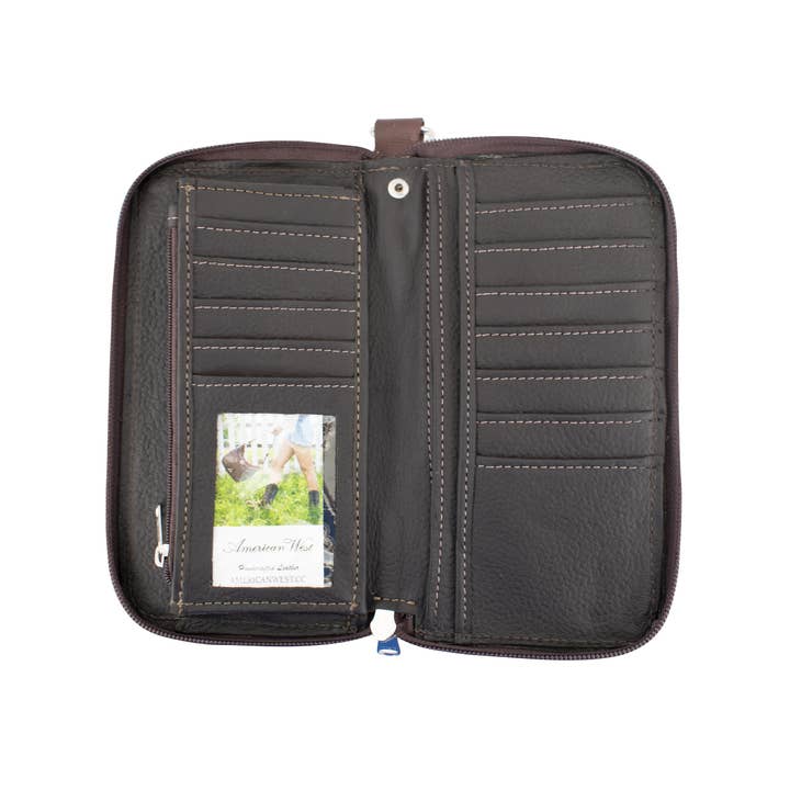 American West - Vendita all'ingrosso Portafogli - Donna - Portafoglio Zip Around Saddle Ridge17