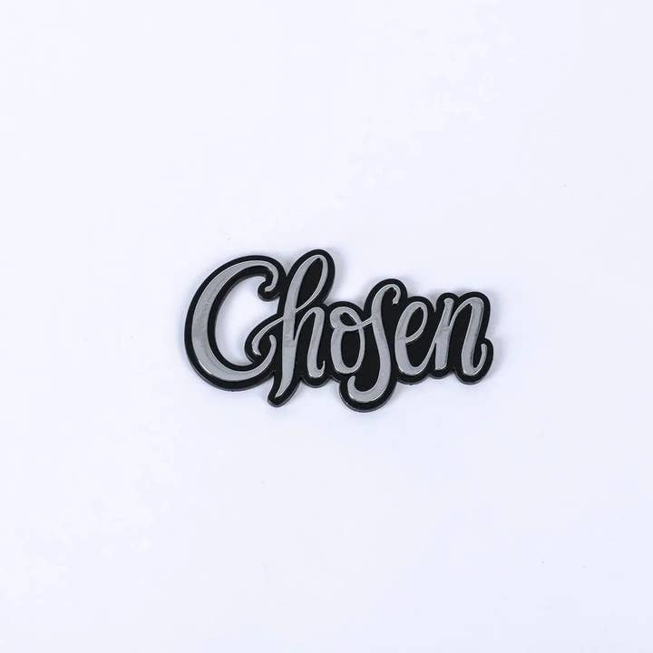 Auto Emblem - Chosen - Silver - Pk6 for wholesale by Swanson Christian Products