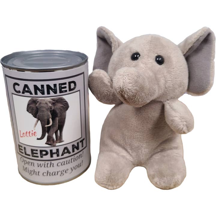 Canned Gifts - Vendita all'ingrosso Peluche - Bambini e neonati - Lottie l'elefante in scatola - Peluche con scherzi
