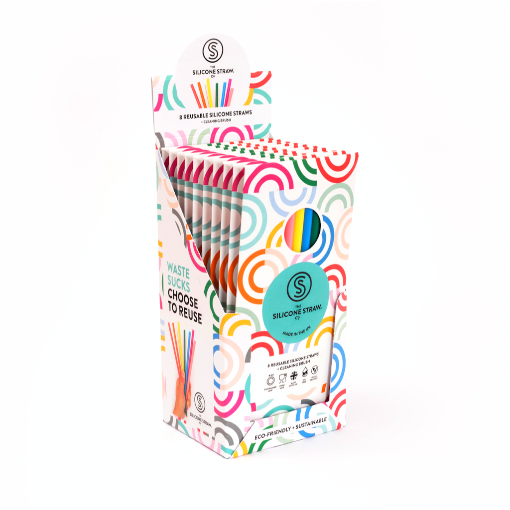 The Silicone Straw Company - Wholesale Drinking Straw - Eco-friendly Reusable Silicone Straws (8 Pack)1