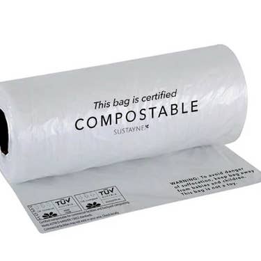 Compostable Bags - 300 bags per roll, 2 rolls per box for wholesale by Sustayne