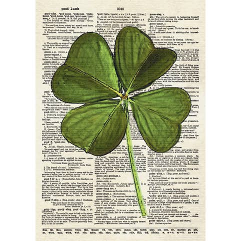 Four Leaf Clover - 5 x 7 Good Luck Card - MD791 for wholesale by Nelson Line