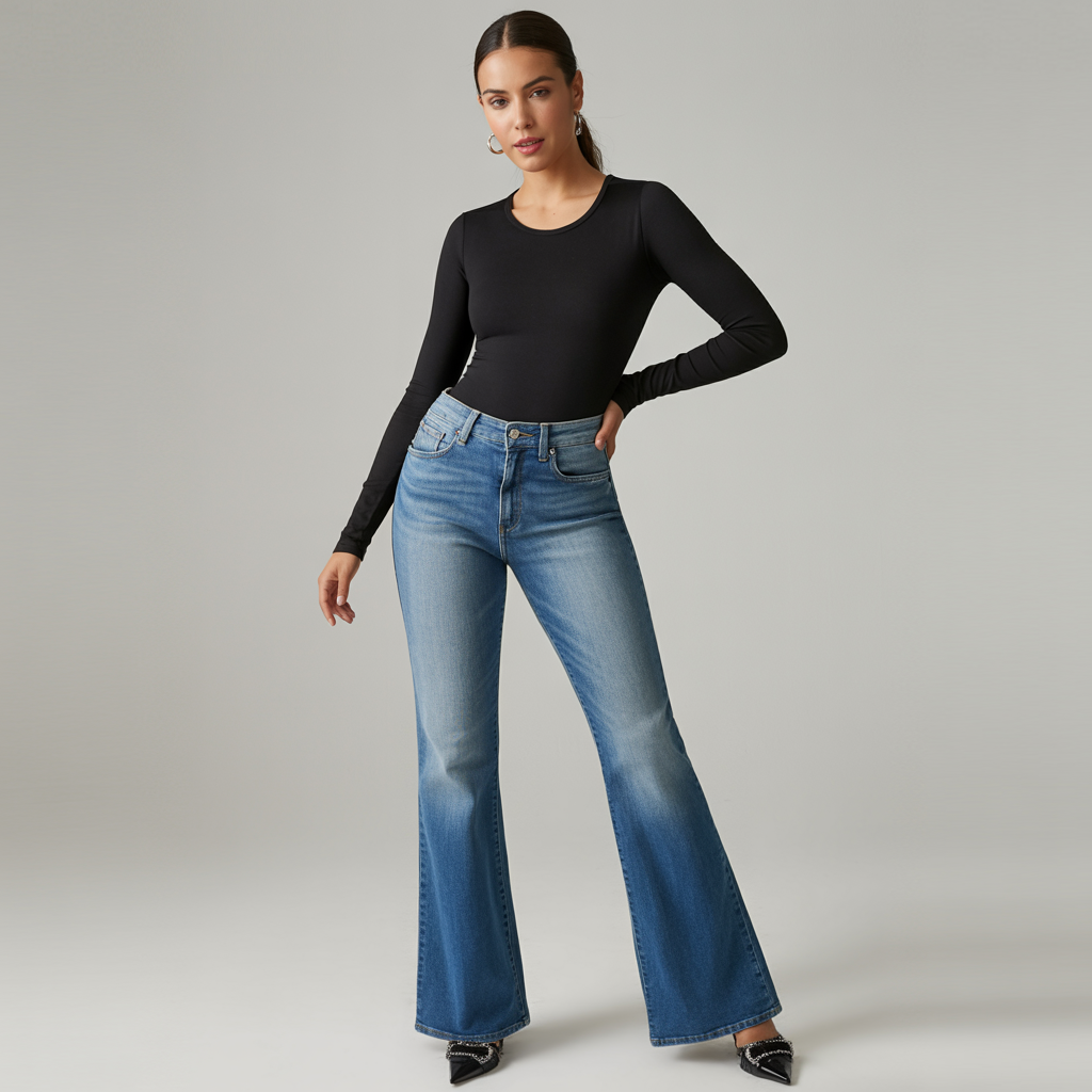 Sol Living - Wholesale Bodysuit - Women's - Women's Bodysuit Top with Snap Closure - Long Sleeve1