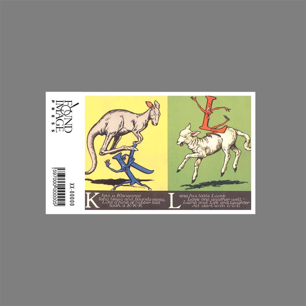 Found Image Press - Wholesale Sticker - Sticker KF-502 Kangaroo and Lamb1