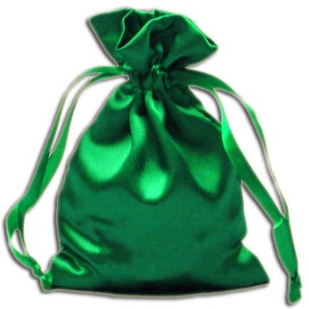 Starlinks Gifts - Wholesale Gift Bag - Emerald Green Satin Pouches (12 pcs) PS110