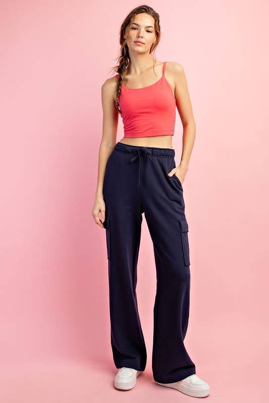 Sunday Morning – wholesale Mjukis- och joggingbyxor – Dam – P206337 RAK FRANSK FROTTÉ CARGO SWEATPANTS13