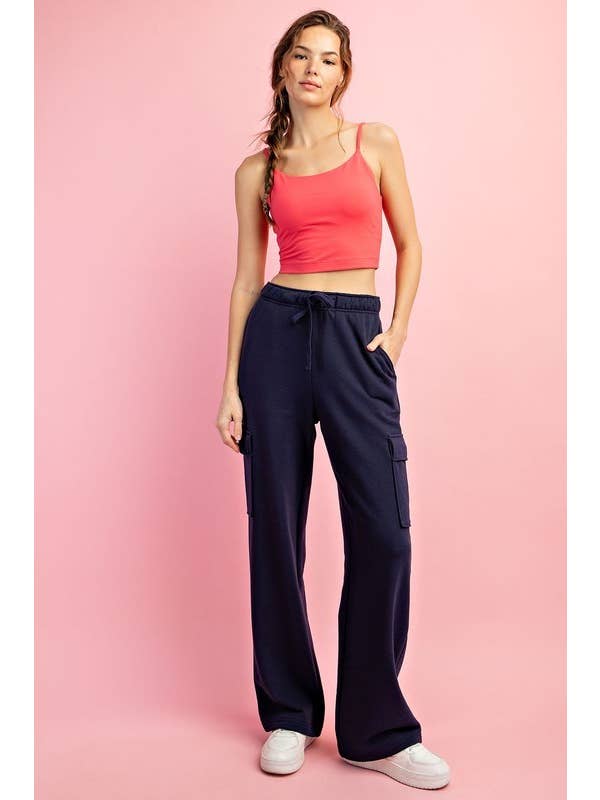 Sunday Morning – wholesale Mjukis- och joggingbyxor – Dam – P206337 RAK FRANSK FROTTÉ CARGO SWEATPANTS13