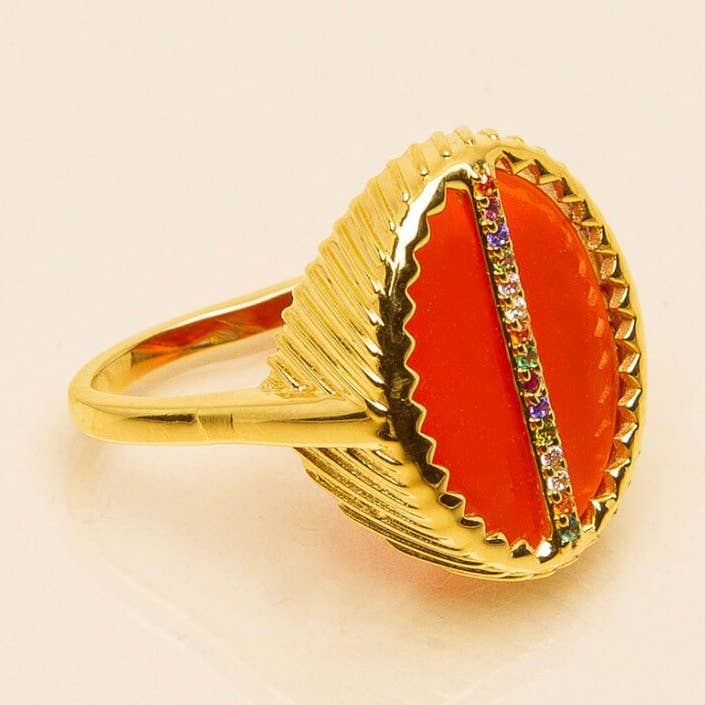 BAGUE ECLAT CORNALINE pour la vente par Une A Une