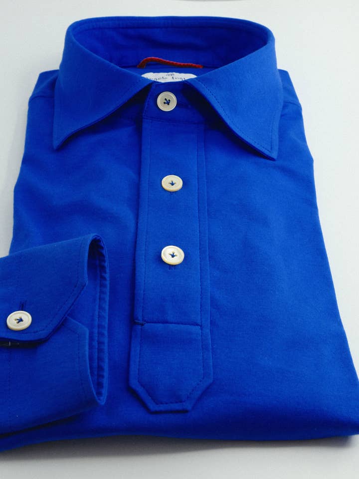 Polo mod. algodón piqué azul JFK para venta al por mayor de G. Inglese