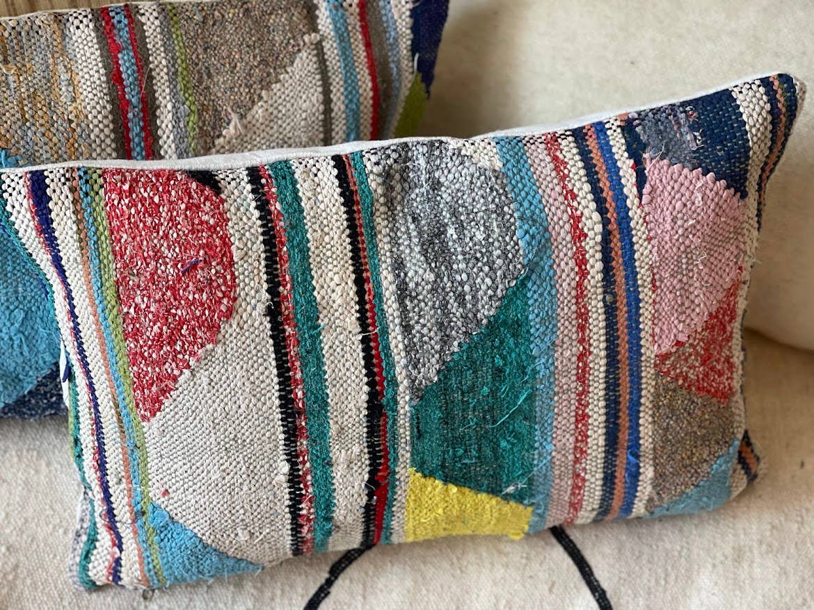 NOMAD BY LIV - Wholesale Throw/Decorative Pillow - Boucherouite Kussen - Handgemaakt in Marokko - kleurrijk3
