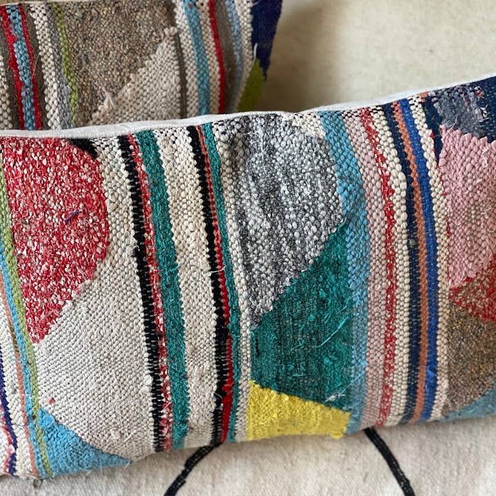 NOMAD BY LIV - Wholesale Throw/Decorative Pillow - Boucherouite Kussen - Handgemaakt in Marokko - kleurrijk3