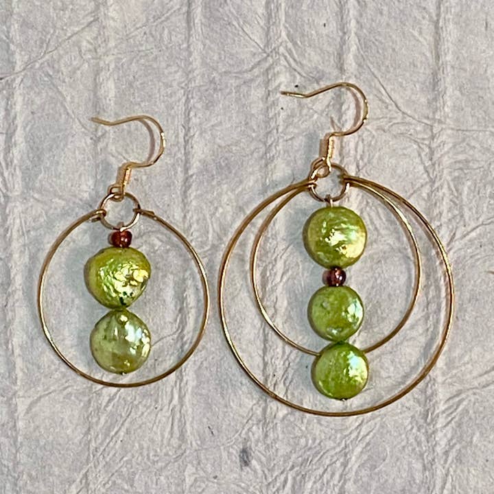 Hoop Earrings - Anatola Mother-of-Pearl for wholesale by A New Day, A New Dawn NYC, LLC.