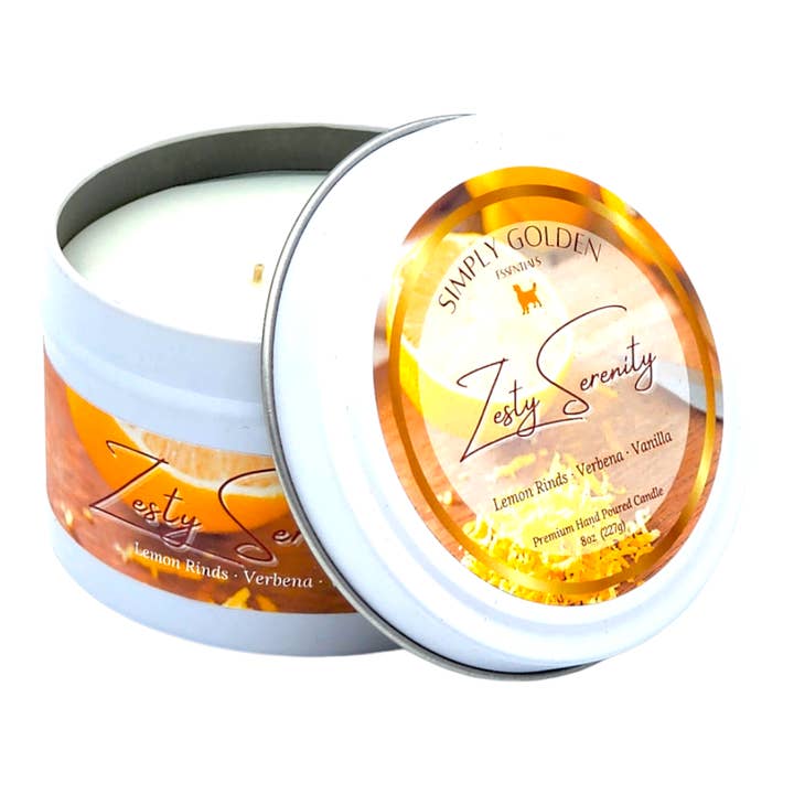 Zesty Serenity Premium Candle 4 & 8oz for wholesale by Simply Golden Essentials