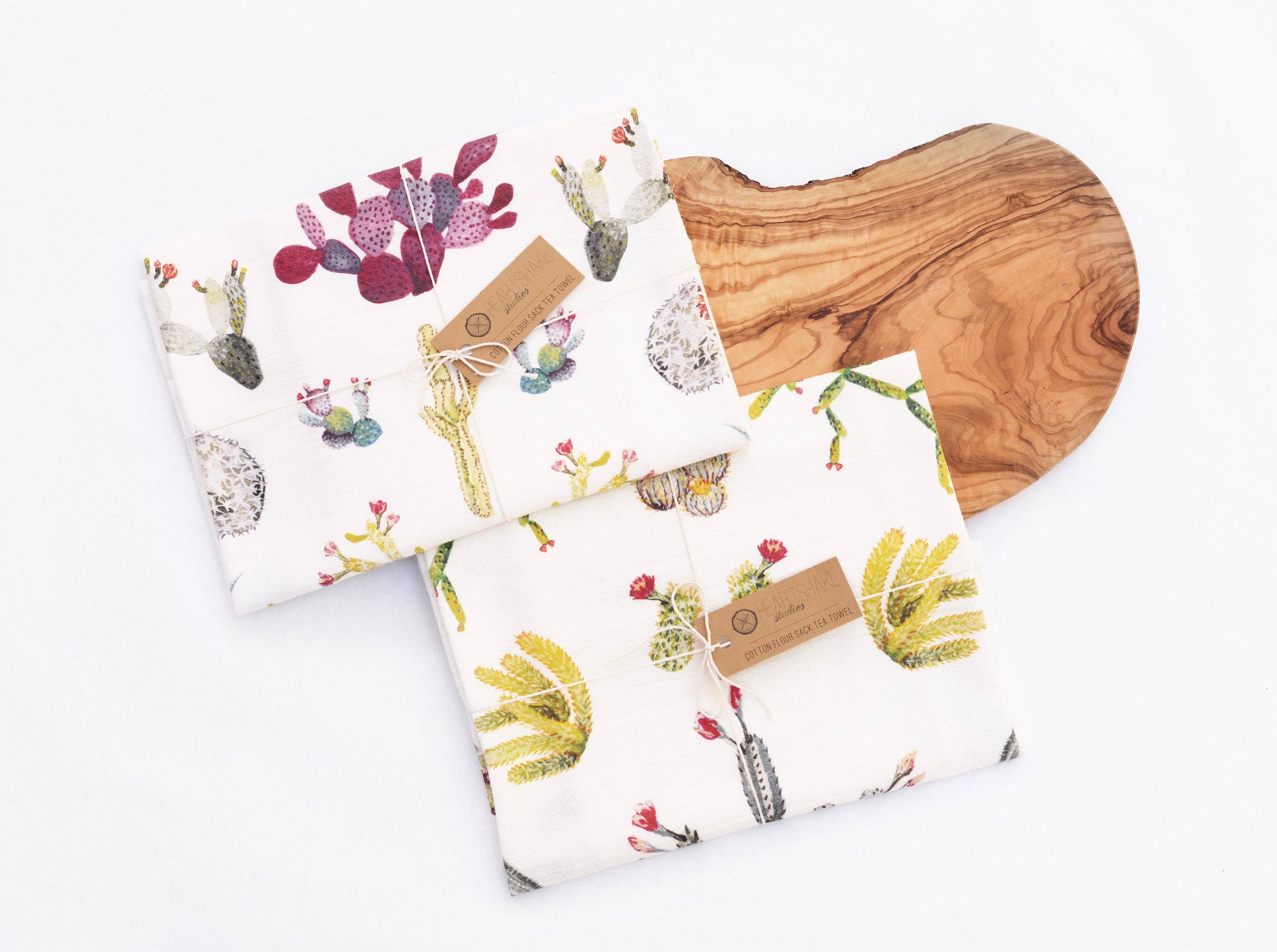 Heartshake Studios - Wholesale Tea Towel - Green Cactus Tea Towel2