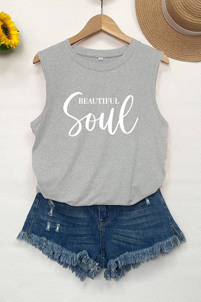 UNISHE - Wholesale Tank Top - Women's - Soul Beautiful Print Tank Top STC125C3199