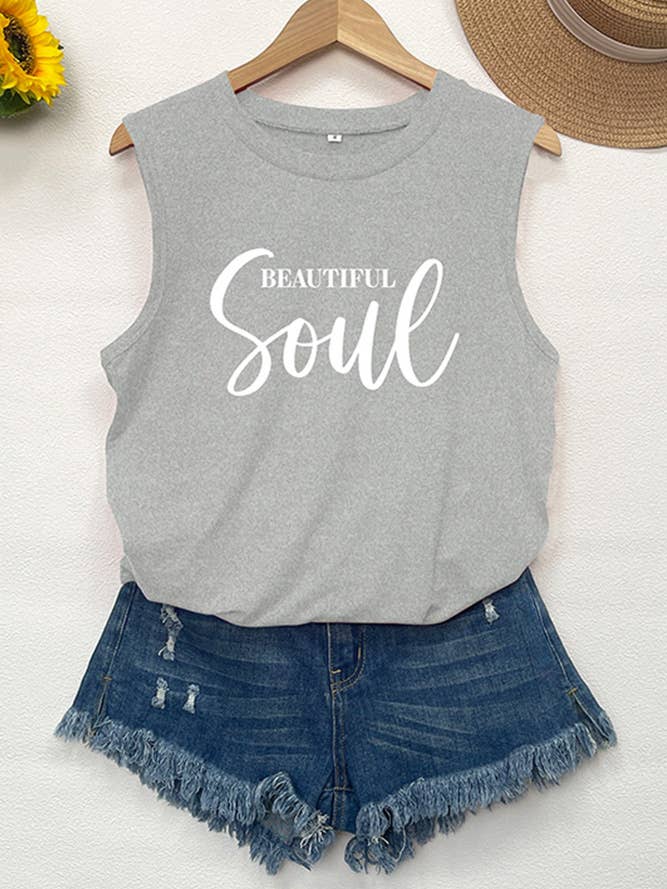 UNISHE - Wholesale Tank Top - Women's - Soul Beautiful Print Tank Top STC125C3199