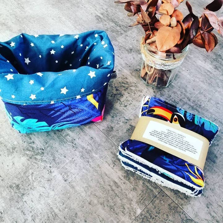 LES PETITS TITOUS - Vendita all'ingrosso Struccanti - Set cesta con 8 salviette lavabili assortite6