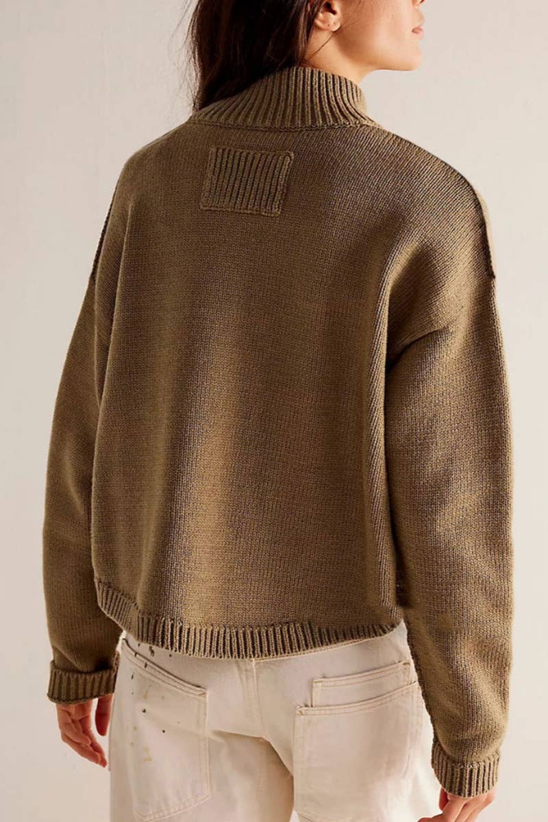 NINEXIS - Vente Pull en maille – femme - CWOCAL1806_MANTEAU EN TRICOT, CARDIGAN DE COULEUR UNIE2