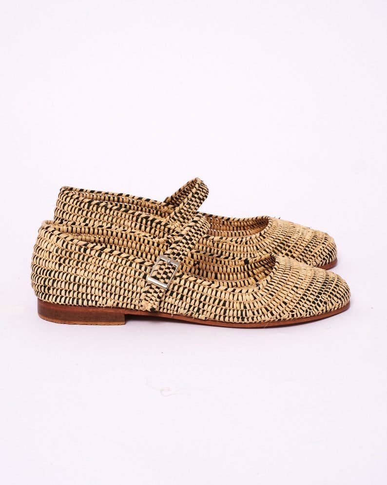 Steraraffia - Wholesale Flats - Women's - Ghida Handwoven Raffia Mary Jane Flats1