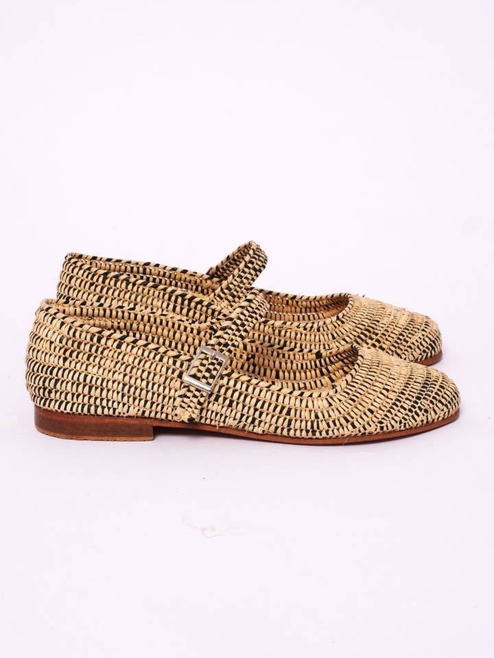 Steraraffia - Wholesale Flats - Women's - Ghida Handwoven Raffia Mary Jane Flats1