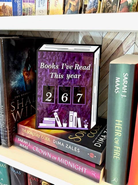 Acrylic Yearly Book Counter for Bookshelf Decor for wholesale by Briar layne