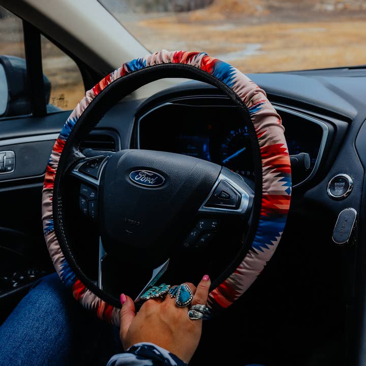The Front Porch Label - Wholesale Car Decorative Charm - Women's - Aztec Steering Wheel Cover2