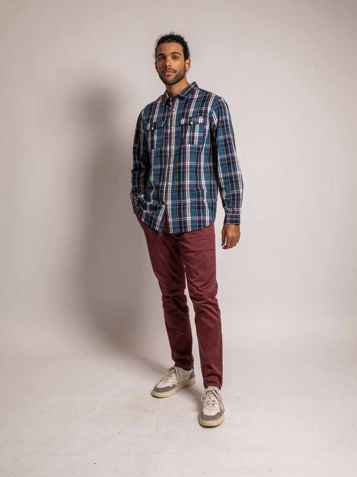 M/L CHERRY BLUE SHIRT for wholesale by American People