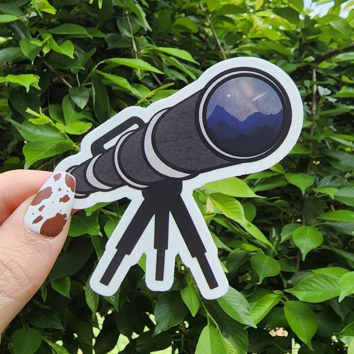 Pegatina de telescopio, pegatina de montañas, pegatina de los Apalaches para venta al por mayor de The Dungeon Rose