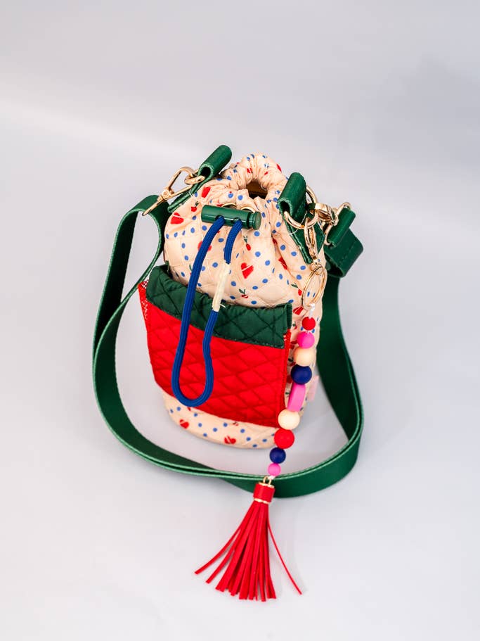 Water Bottle Sling, Cherry Hearts for wholesale by Ban.do