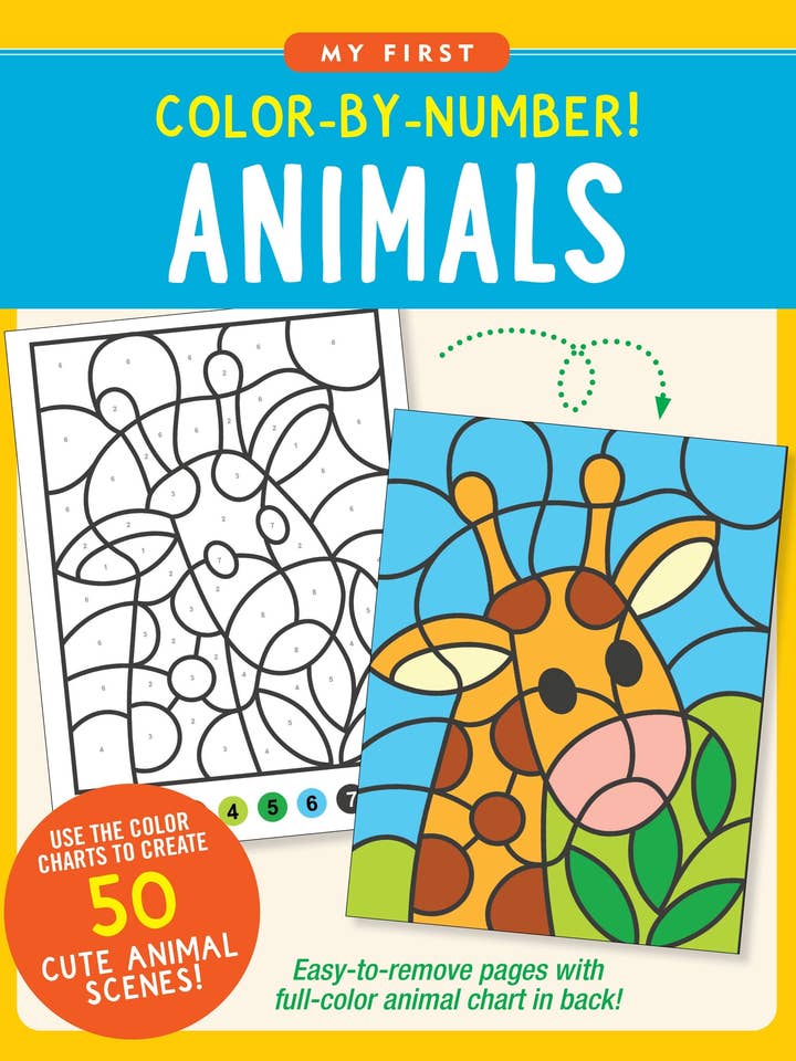 My First Color-by-Number! Animals for wholesale by Peter Pauper Press