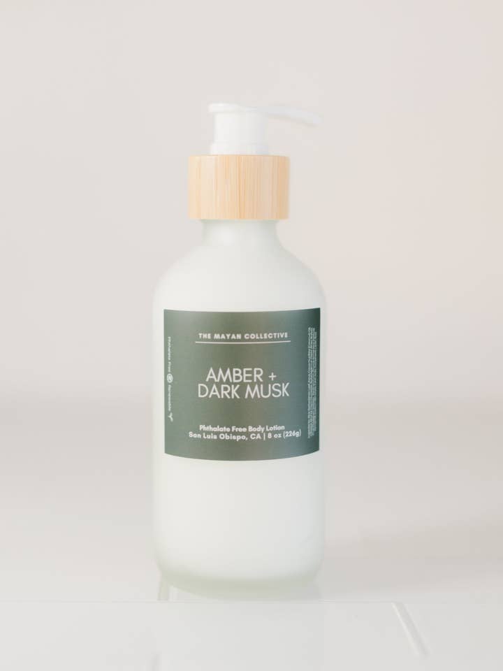Amber + Dark Musk Body Lotion (Dad) for wholesale by The Mayan Collective