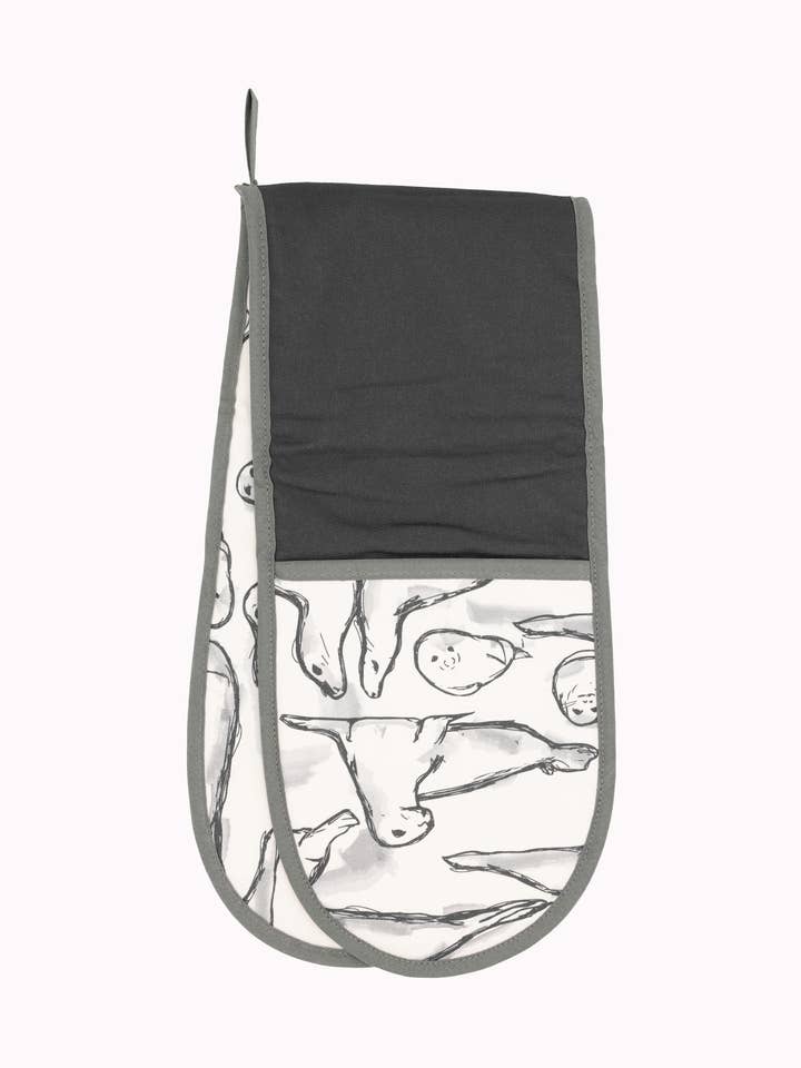 Inky Seals Double Oven Gloves Cotton for wholesale by Creek Lifestyle