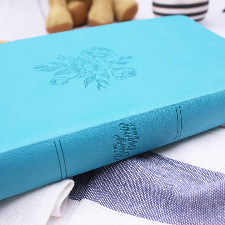 HarperCollins Christian Publishing - Wholesale Religion - NIV The Busy Mom's Bible, Leathersoft, Teal, Red Letter7