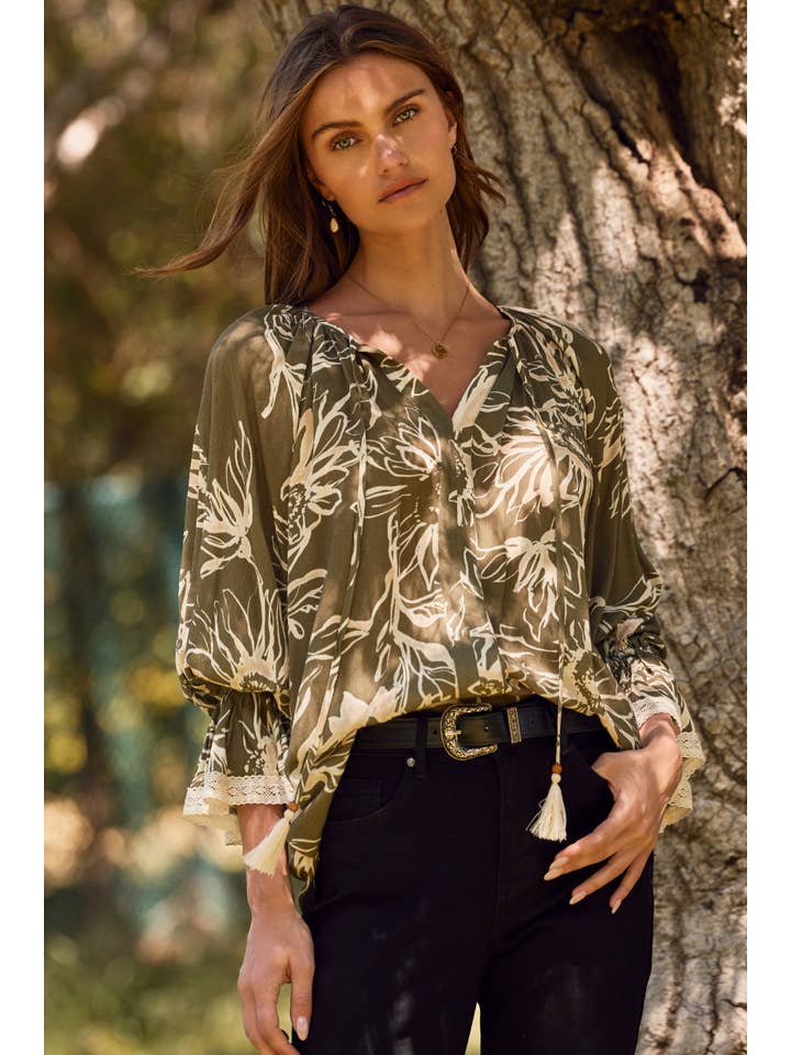 Oddi - Wholesale Blouse - Women's - Floral Printed Blouse1