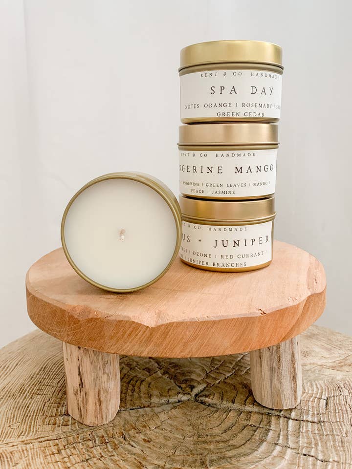 4 oz. Travel Soy Candle | Set of 4 | Choose Your Scent for wholesale by Kent and Co. Handmade