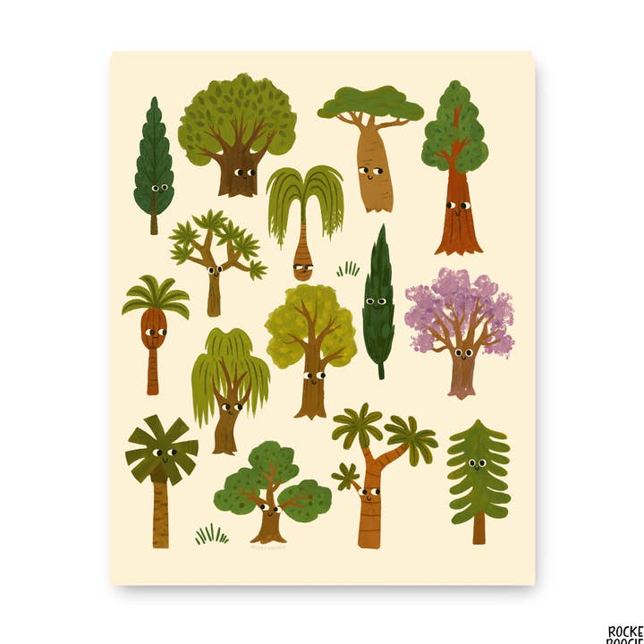 Trees Print for wholesale by Rocket Boogie Co.