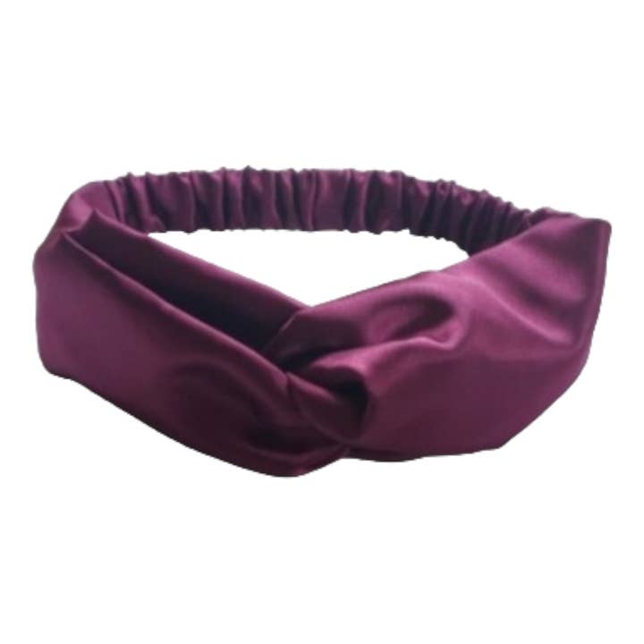 CERCHIETTO IN RASO STILE INTRECCIATO - PRUGNA per la vendita all'ingrosso da parte di KayJay Creationz