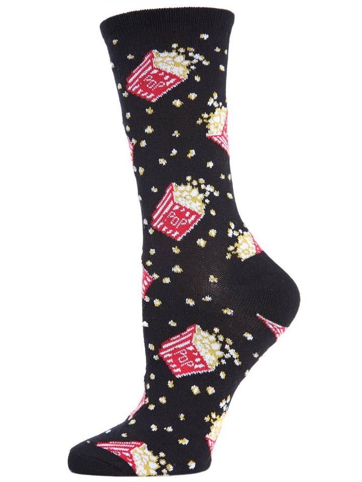 MeMoi Popcorn Bamboo Blend Crew Socks for wholesale by Infinity Classics International Inc.