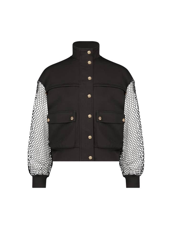 Aleeza Paris - Wholesale Jacket - Women's - The Juno Mesh Sleeve Jacket5