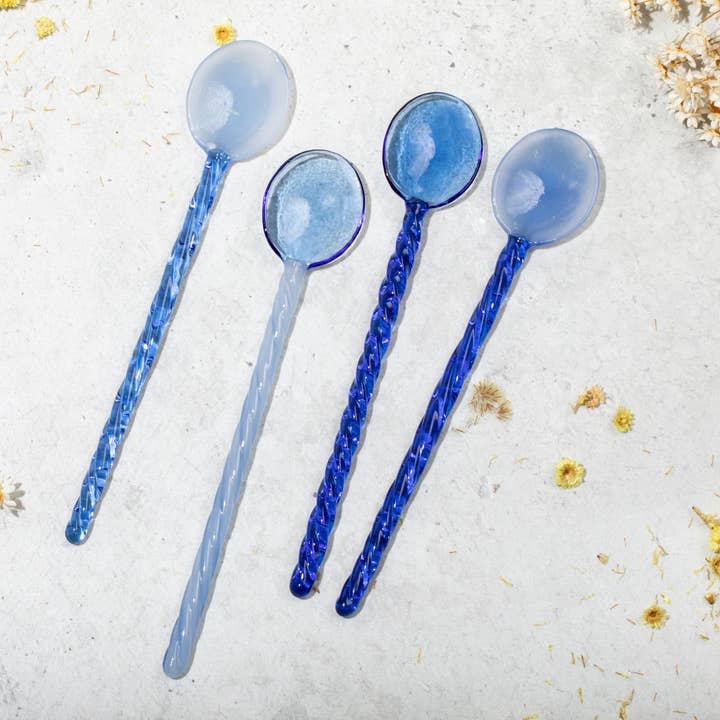 kessellate - Wholesale Mixing Spoon - Glass Spoon Set x Sky Series
