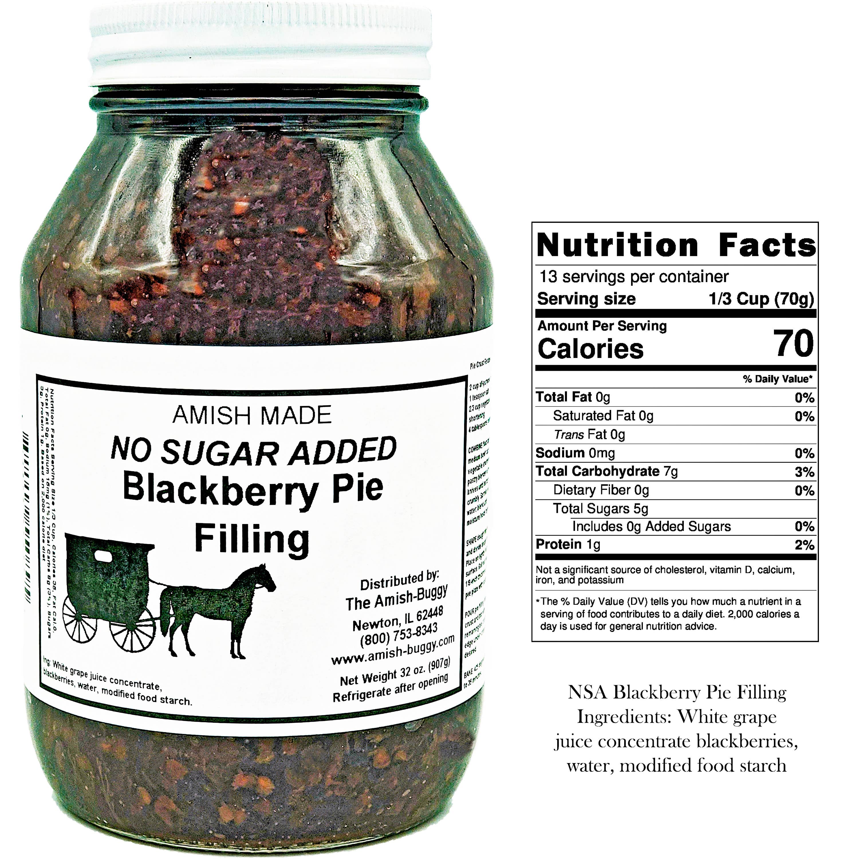 Arndt's Fudgery LLC - Wholesale Jam/Jelly - Amish Pie Filling - 32 Oz Jar10