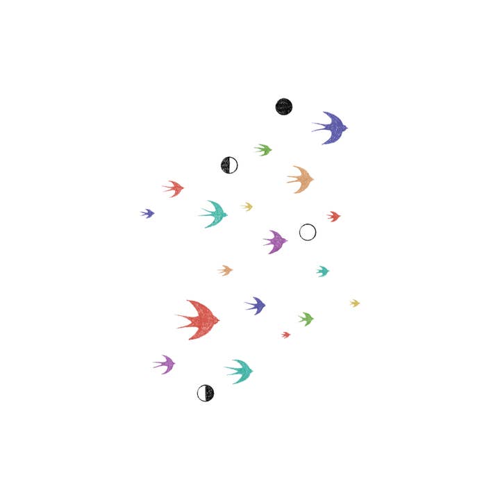 Moth Folk Studio - Wholesale Everyday Greeting Card - "Prismatic Migration" Notecard1