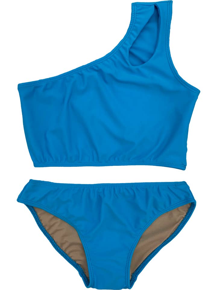 Cheryl Creations Kids - Wholesale Two Piece Swimsuit - Kids - Girl's Two Piece One Shoulder Bathing Suit7