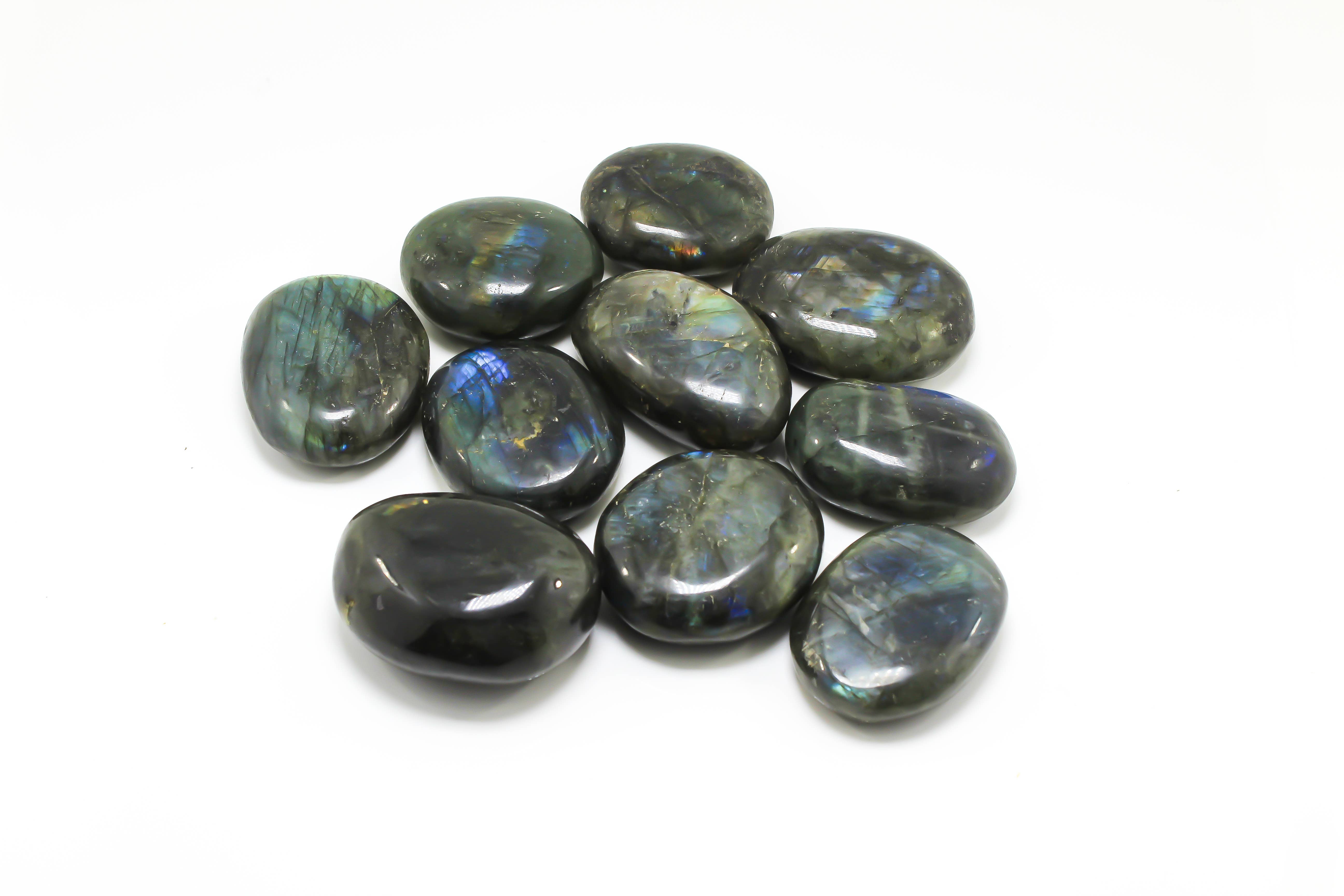 Quasar Gems USA - Wholesale Spiritual Stone/Crystal - Labradorite Gallets Palm Stone 1kg/2lbs2