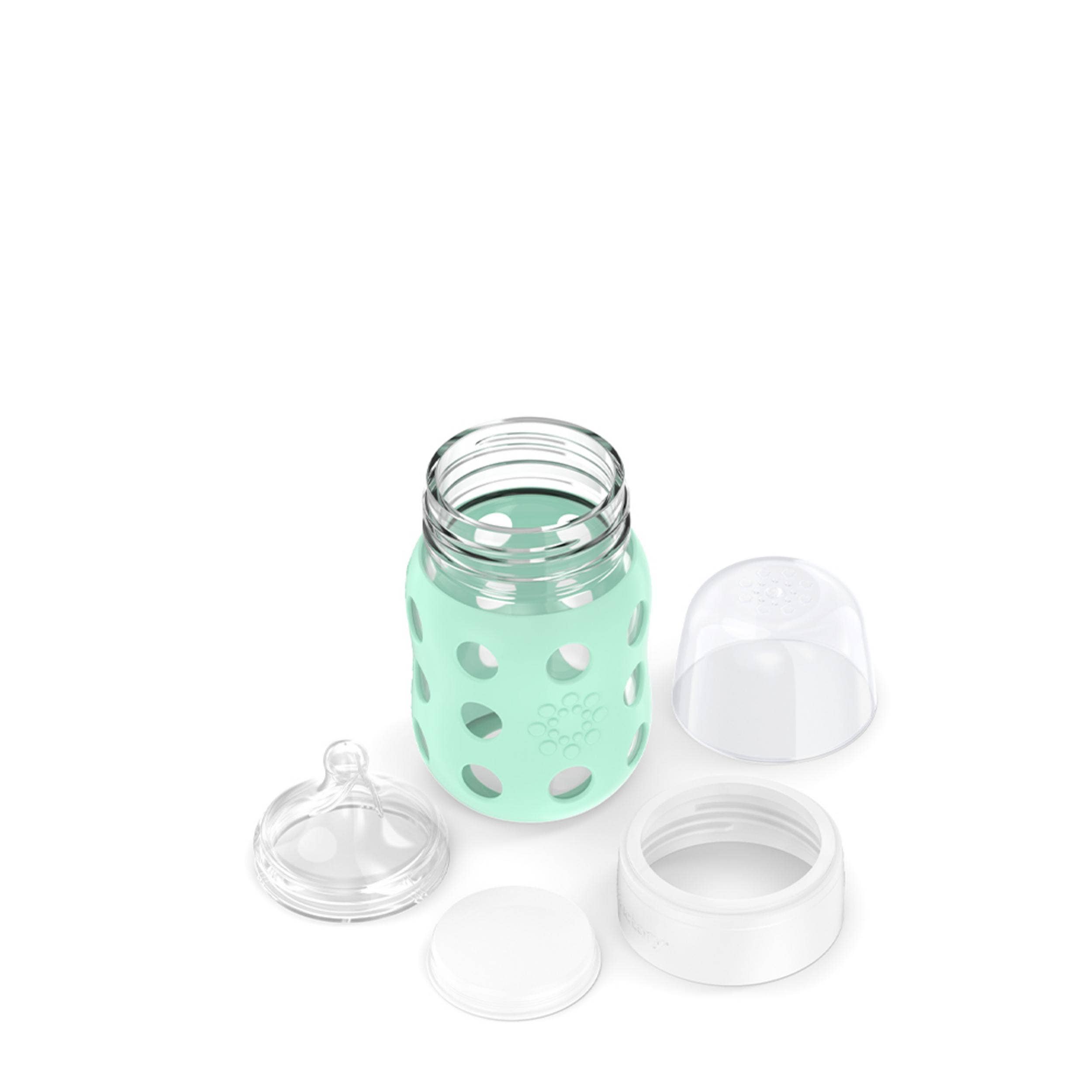 Lifefactory - Wholesale Baby Bottle - 8oz Glass Baby Bottle Stage 2 Nipple, Stopper, Cap3