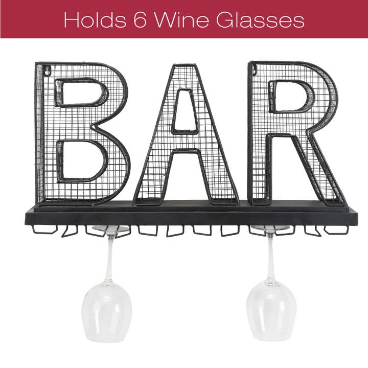 Porta bicchiere da vino a parete e supporto in sughero: contiene 6 vini per la vendita all'ingrosso da parte di Excello Global Products